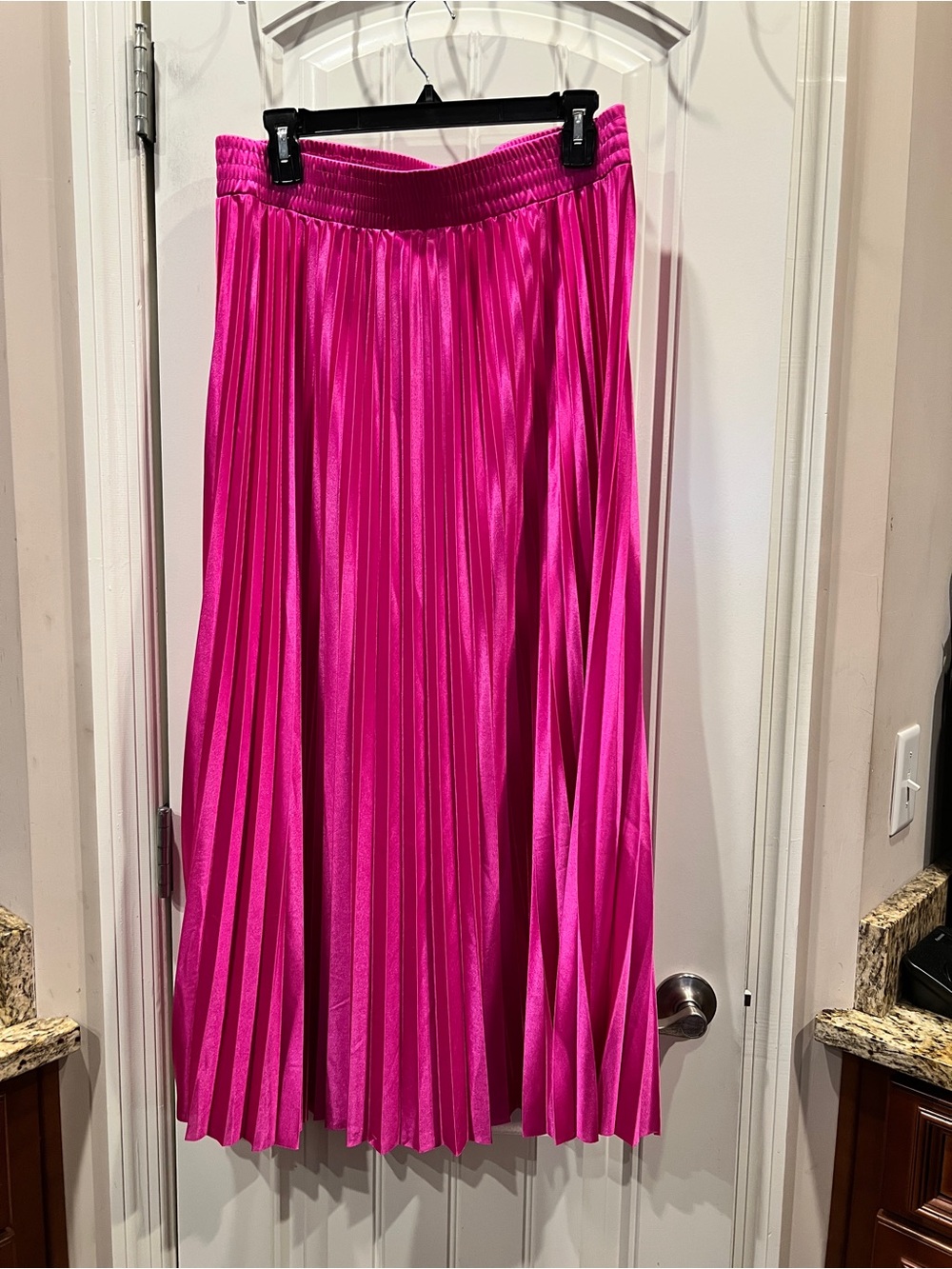 Studio West Pleated Midi Skirt - Hot Pink Sz XL New With Tags